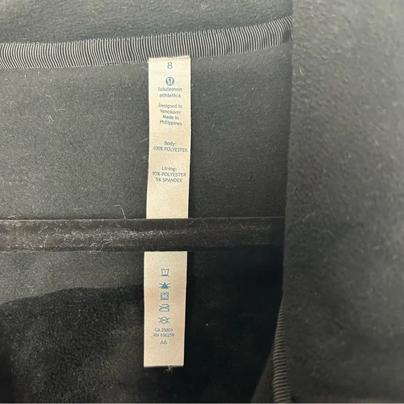 Lululemon Moto Jacket Fleece Black with Asymmetrical Zipper - Picture 5 of 12